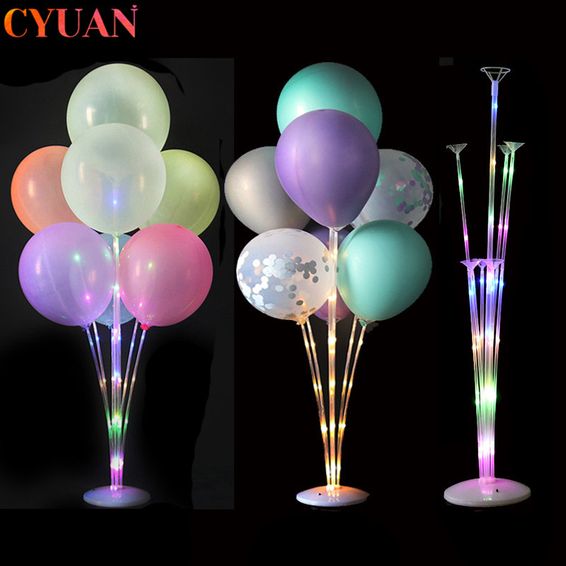 Lighting Decoration Stand - 1/2 ชุดไฟ LED Air Balls ขาตั้งคอลัมน์เด็กวันเกิดบอลลูน