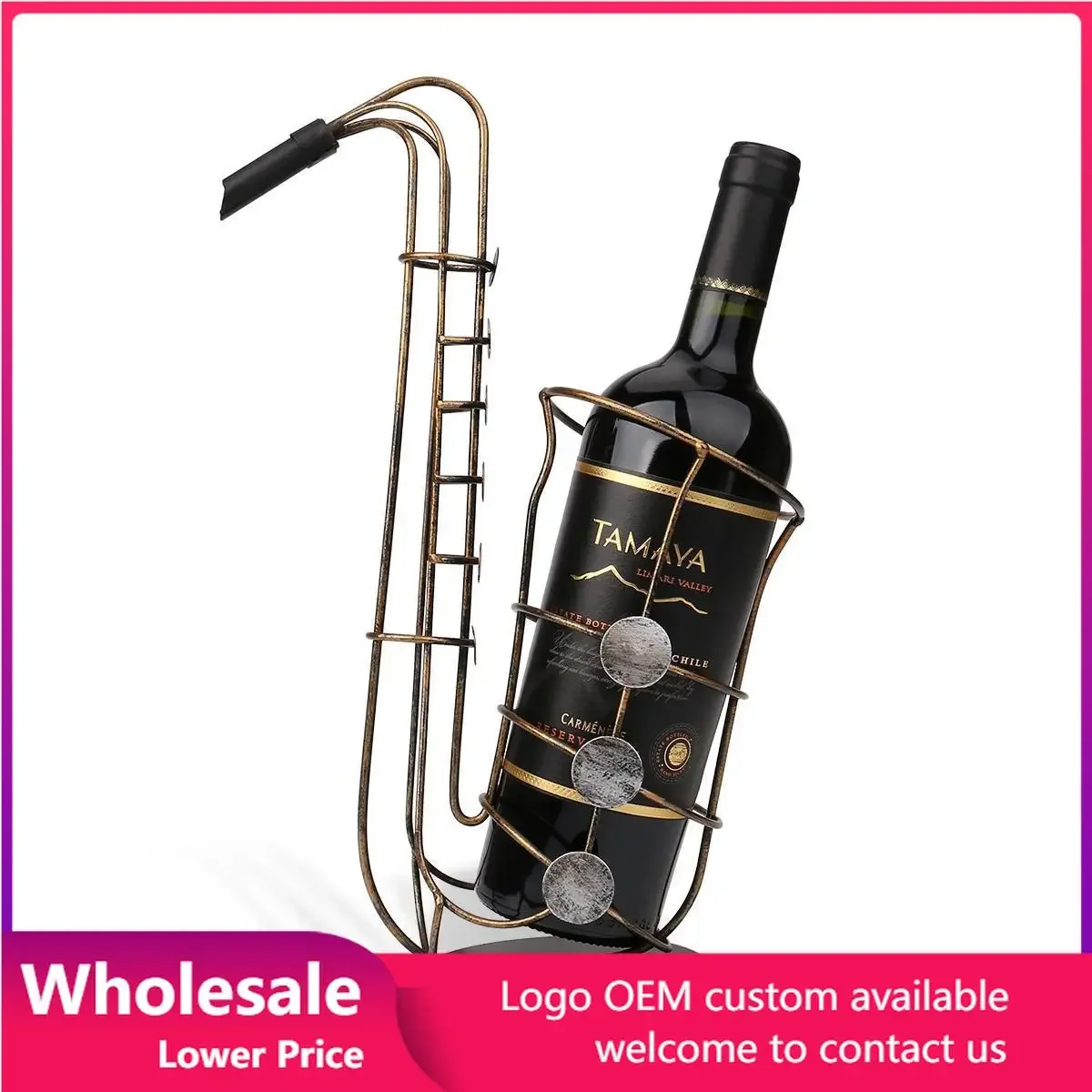 Lighting Decoration Stand - ยุโรปสไตล์เรียบง่ายหรูหรา Wrought Iron Wine Rack Creative