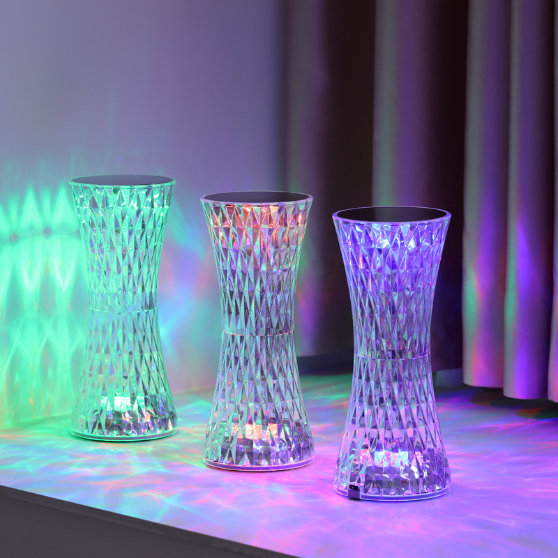 Lighting Decoration In Bedroom - โคมไฟตั้งโต๊ะคริสตัลอะคริลิคตกแต่งคริสต์มาส ไฟกลางคืนสำหรับห้องนอน ไฟ LED ข้างเตียง ของขวัญ