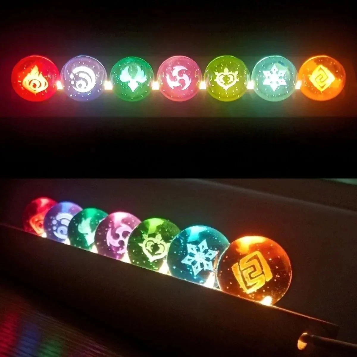 Elements Lighting Decor - เกม Genshin Impact คริสตัลบอลรูป Night Light