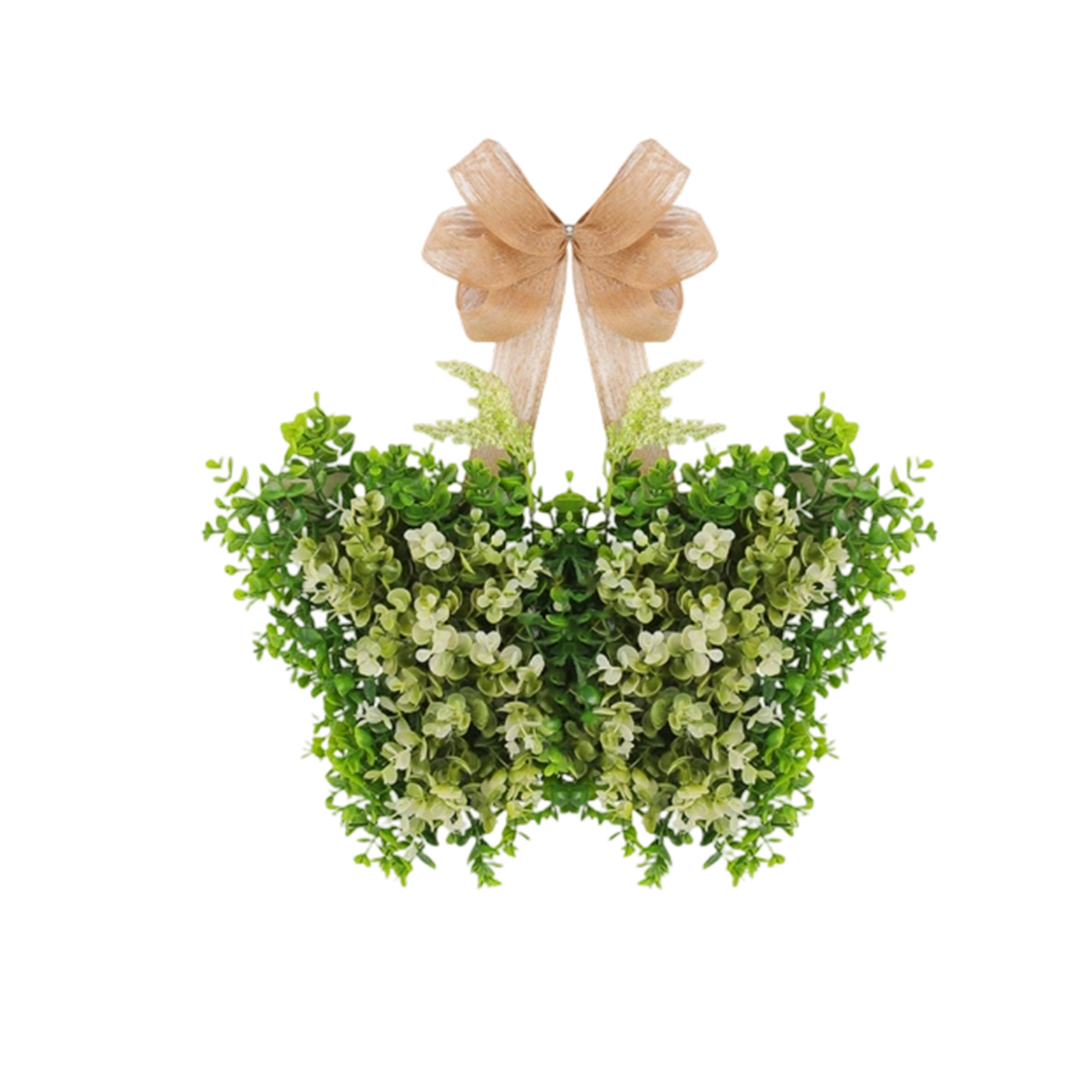 Elements Lighting Decor - วงแหวนประดับประตูแบบมีไฟประดับสำหรับฤดูใบไม้ผลิ ตกแต่งด้วยรูปแบบผีเสื้อและการจัดดอกไม้สีสันสดใส สำหรับตกแต่งตามฤดูกาล ใช้งานได้หลากหลาย