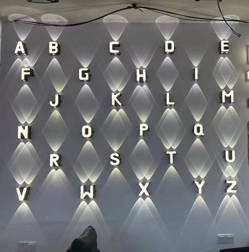 Lighting Decoration In Bedroom - ไฟติดผนังกันน้ำกลางแจ้ง IP65 ไฟตกแต่งภายในบ้าน ตกแต่งร้านค้า ร้านอาหาร ตัวอักษร