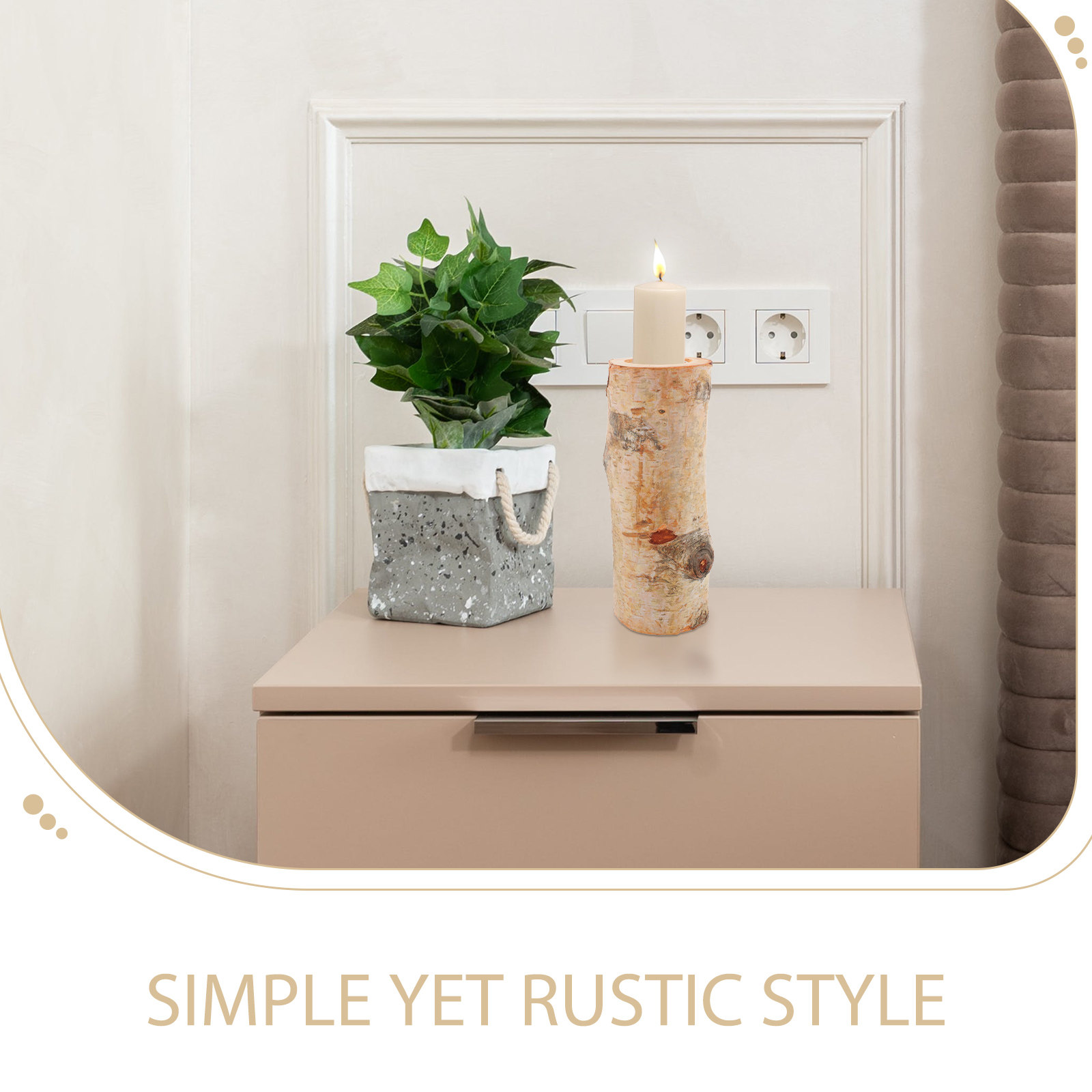 ชุดที่วางเทียนไม้สไตล์ชนบท 1 ช - Lighting Decoration Stand บทวิจารณ์และราคา