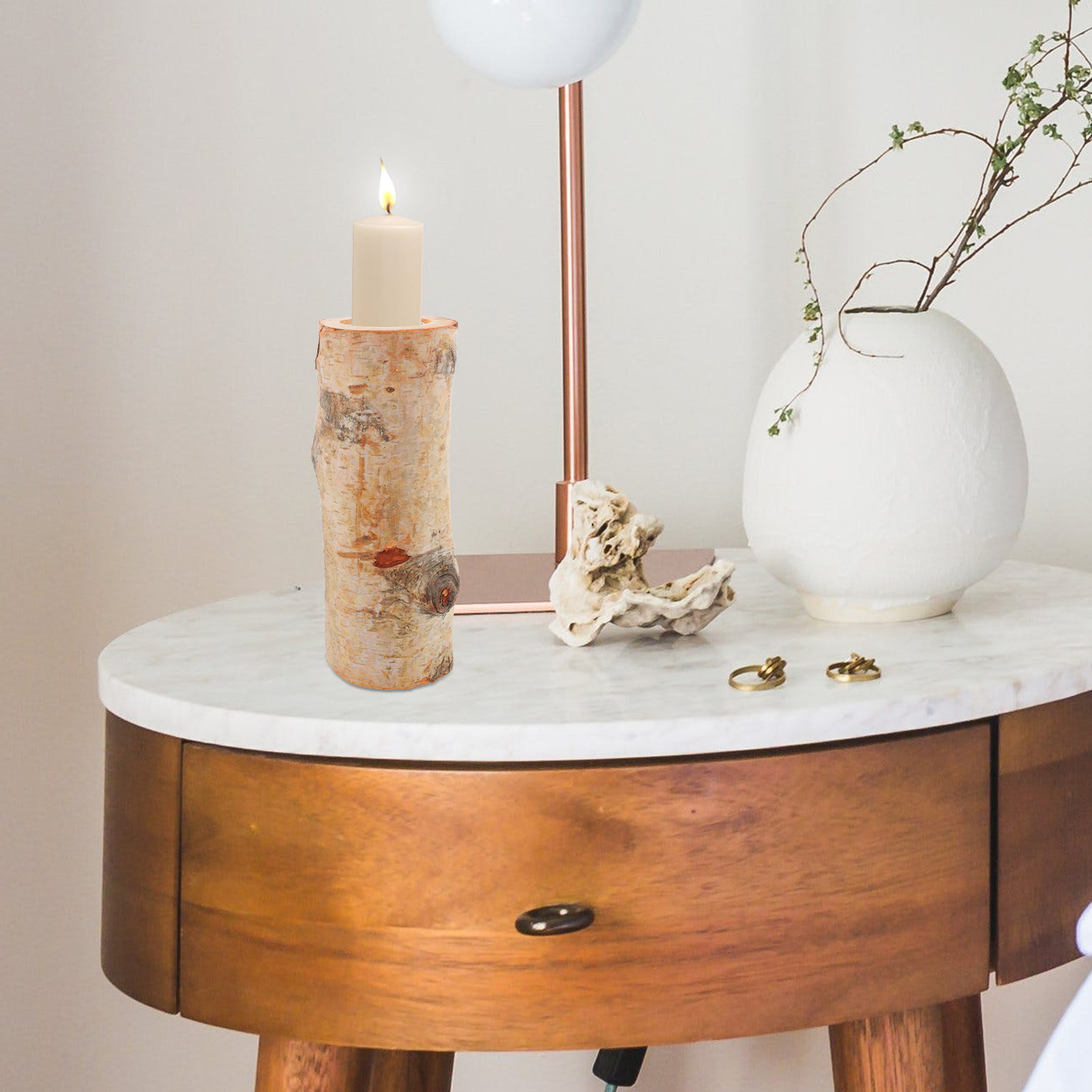 ชุดที่วางเทียนไม้สไตล์ชนบท 1 ช - Lighting Decoration Stand บทวิจารณ์และราคา