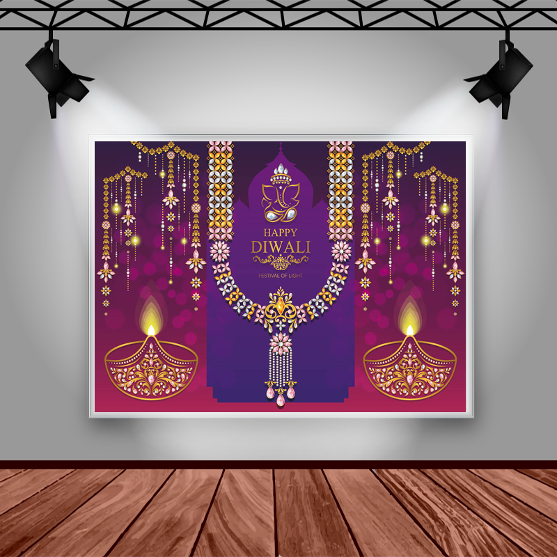 Happy Diwali การถ่ายภาพฉากหลัง - Lighting Decoration For Diwali บทวิจารณ์และราคา