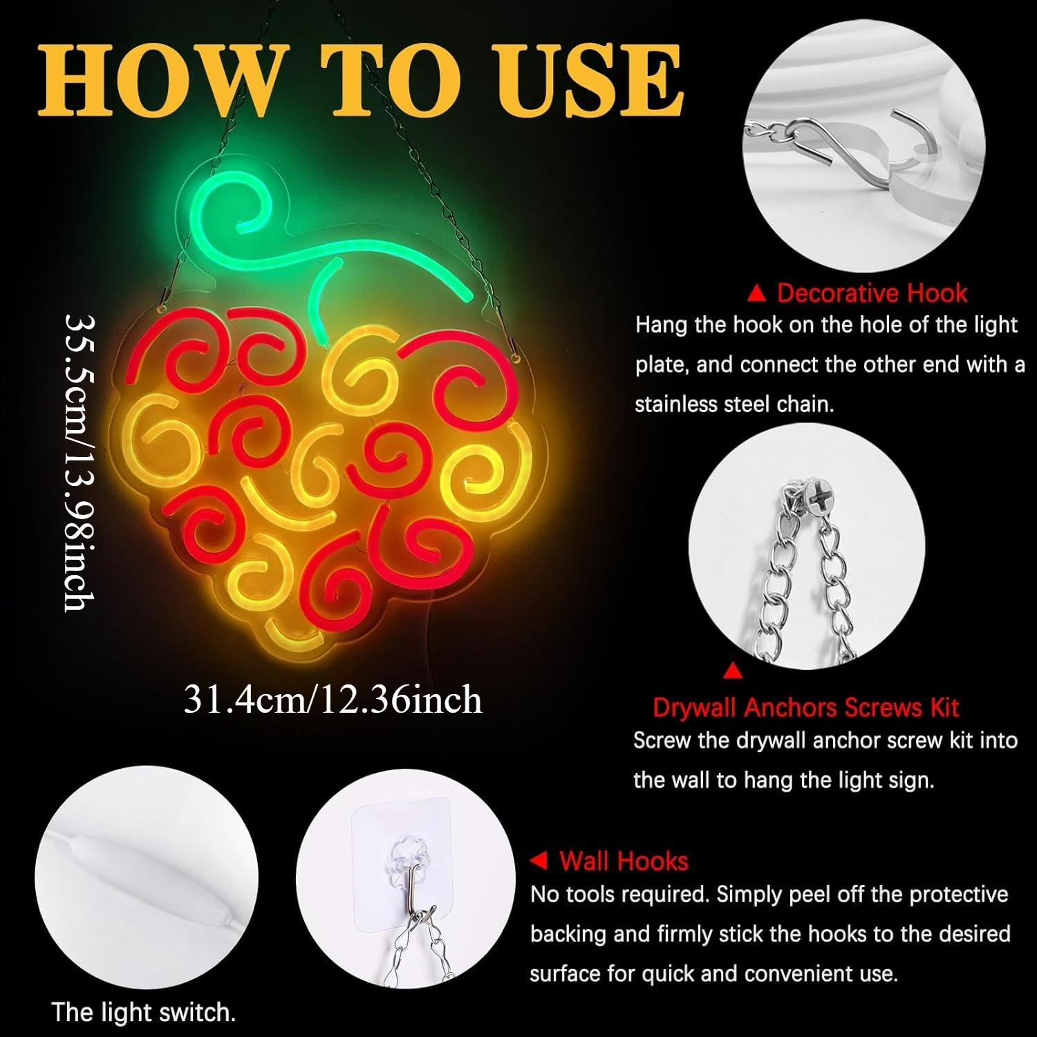 ป้ายไฟนีออน Cyber Fruit ไฟ LED - Lighting Decor For Living Room บทวิจารณ์และราคา
