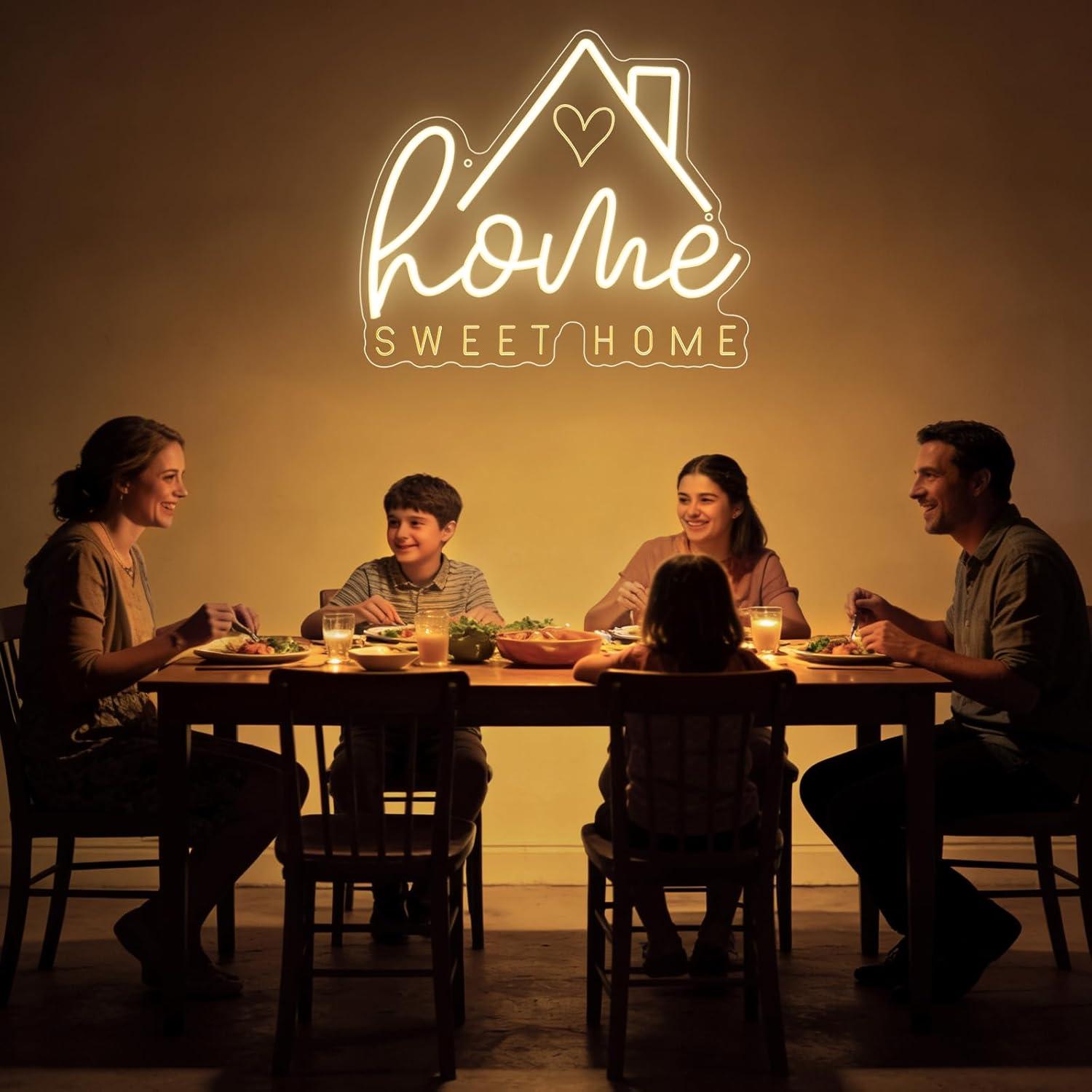 ป้ายไฟนีออน Sweet Home ไฟ LED  - Lighting Decor For Living Room บทวิจารณ์และราคา