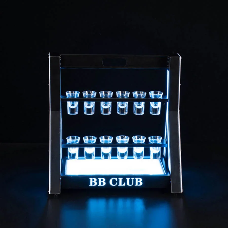 แก้วช็อต LED แบบชาร์จไฟได้ชั้น - Lighting Decoration Stand บทวิจารณ์และราคา