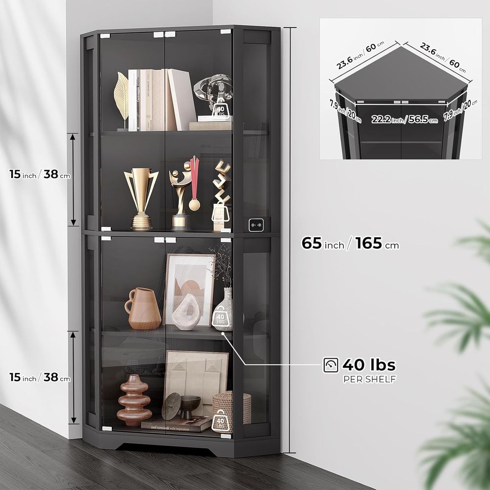 ตู้โชว์กระจกมีไฟ 65 นิ้ว, ตู้โ - Lighting & Home Decor Studio บทวิจารณ์และราคา