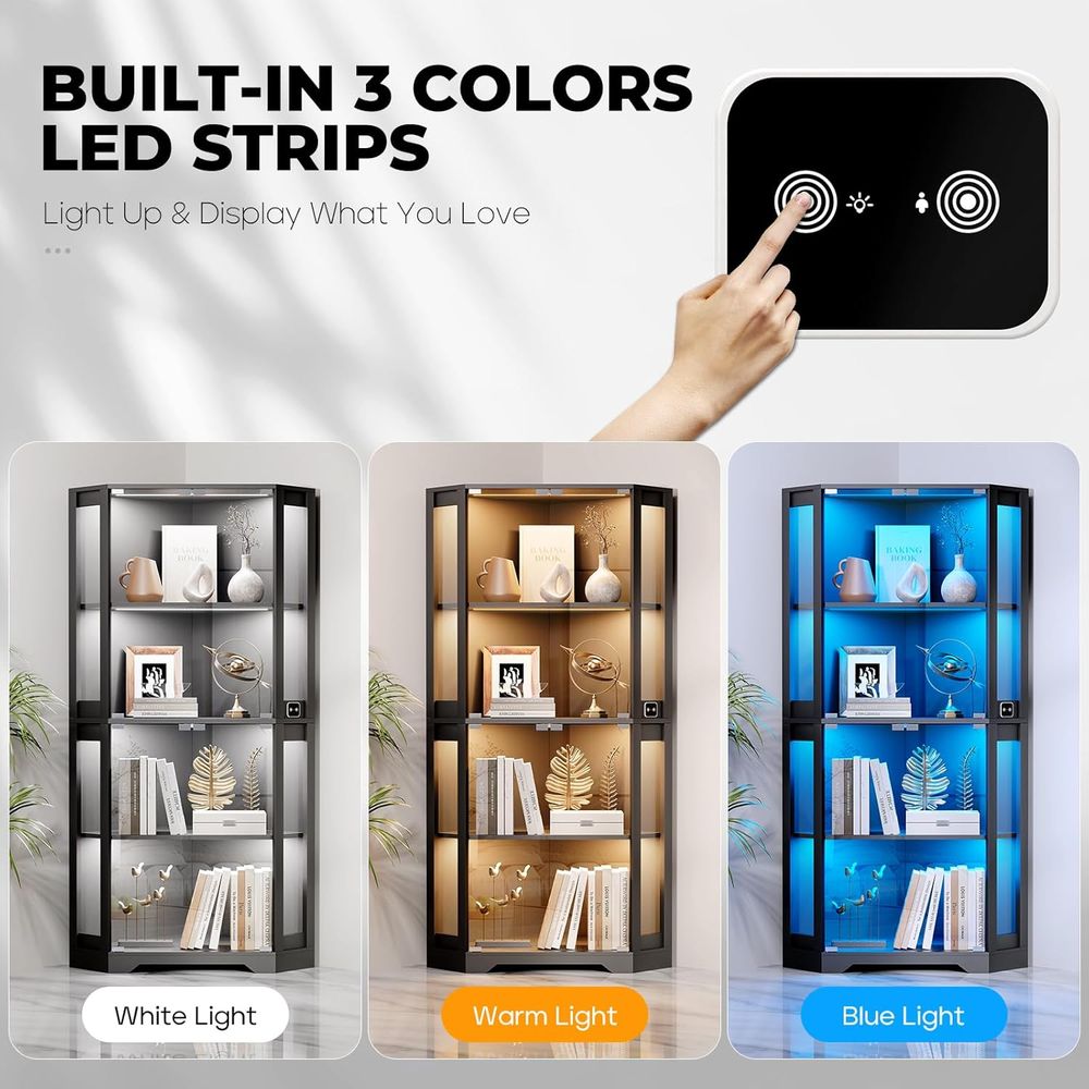 ตู้โชว์กระจกมีไฟ 65 นิ้ว, ตู้โ - Lighting & Home Decor Studio บทวิจารณ์และราคา