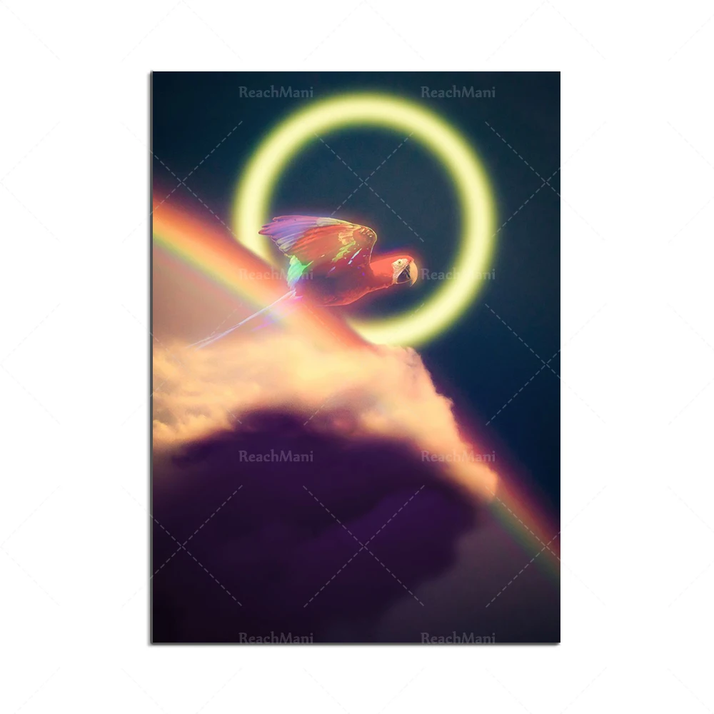 ภาพวาดสัตว์บนผ้าใบเรืองแสง รูป - Elements Lighting Decor บทวิจารณ์และราคา