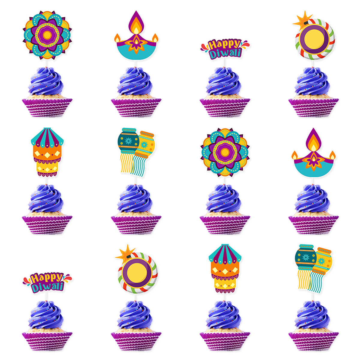 ตกแต่งหน้าเค้กธีม Diwali ไม้เส - Lighting Decoration For Diwali บทวิจารณ์และราคา