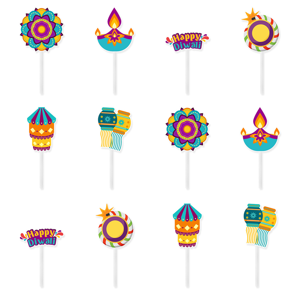 ตกแต่งหน้าเค้กธีม Diwali ไม้เส - Lighting Decoration For Diwali บทวิจารณ์และราคา