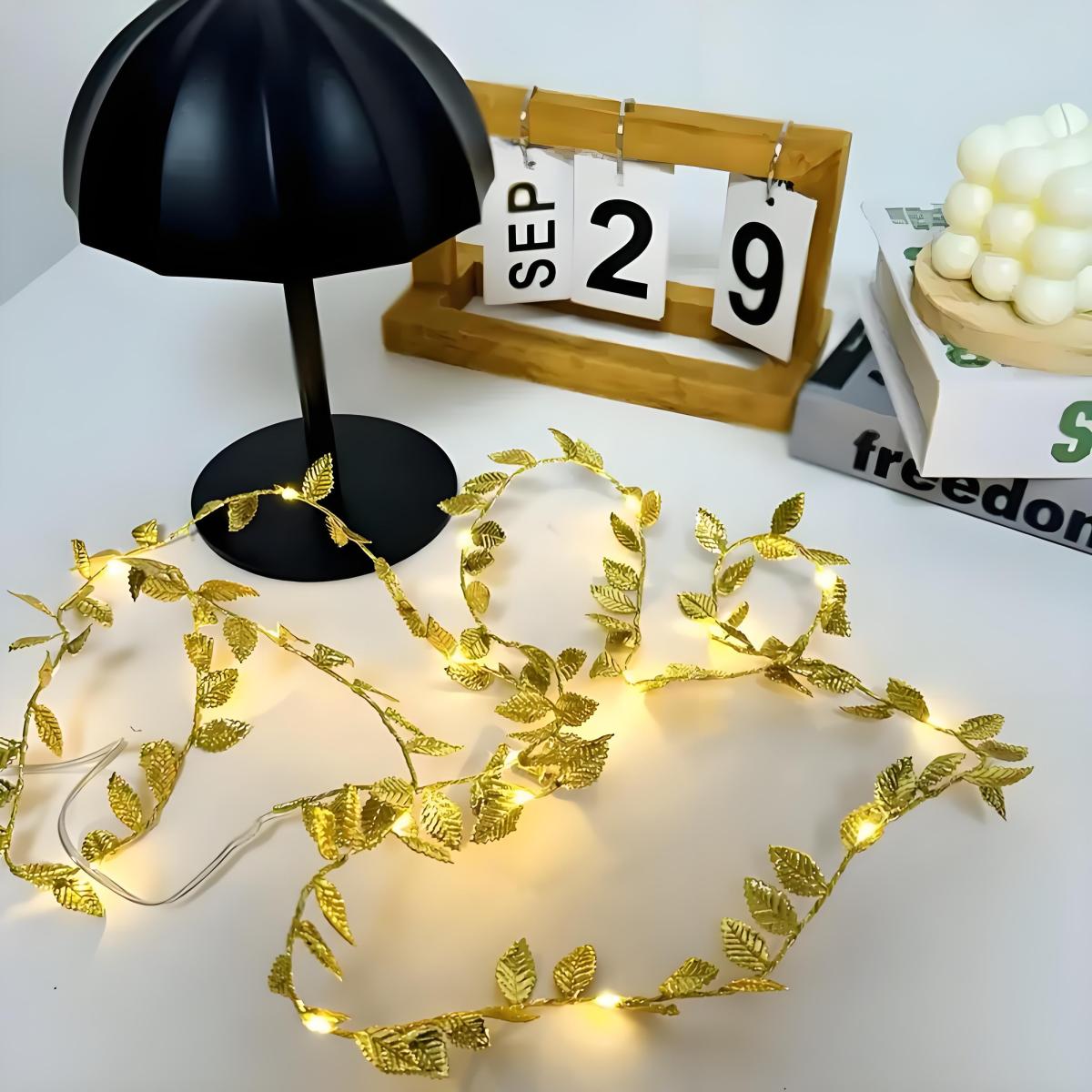 ไฟ LED รูปใบไม้สีทองแสนโรแมนติ - Lighting Decoration For Diwali บทวิจารณ์และราคา