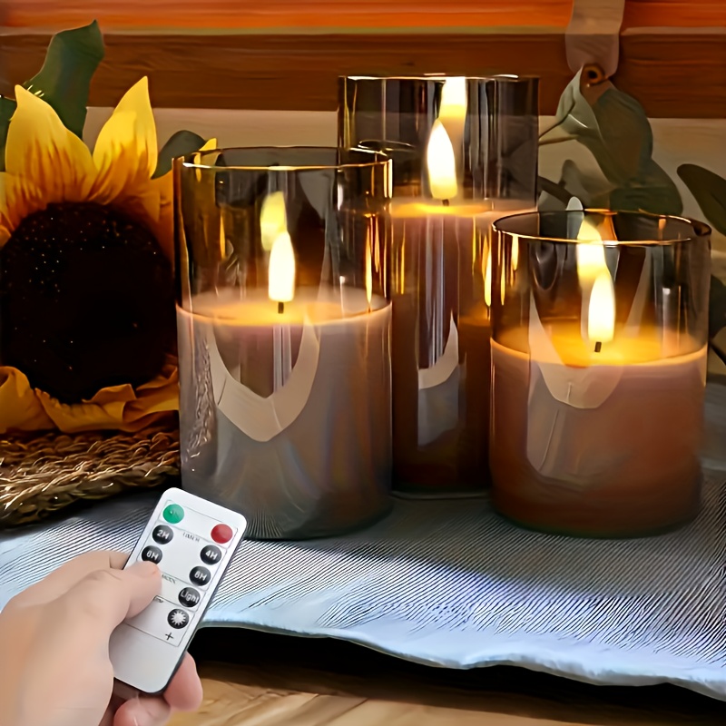 ชุดเทียนปลอมแบบชาร์จไฟได้ 3 ชิ - Lighting Decor For Living Room บทวิจารณ์และราคา