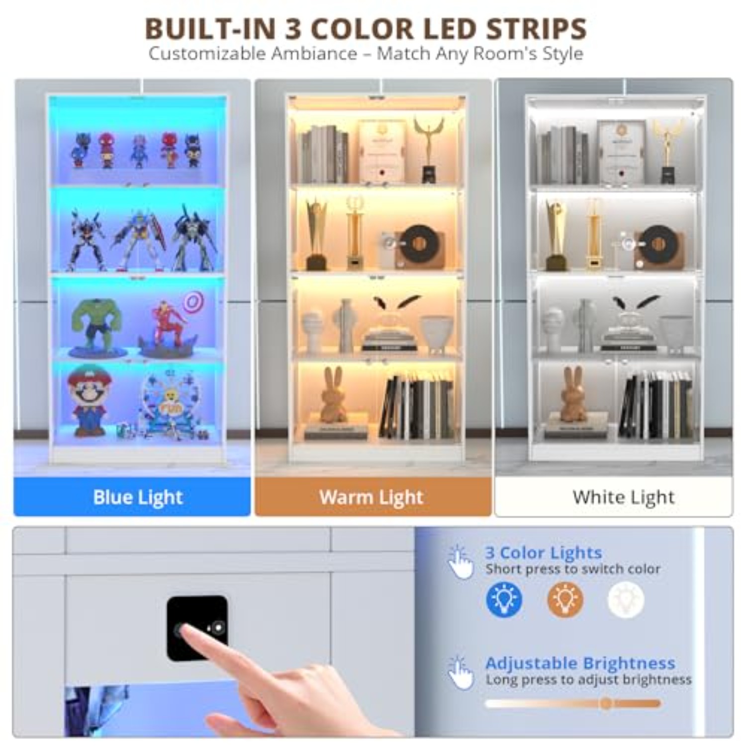 ตู้โชว์ขนาด 65 นิ้ว พร้อมประตู - Lighting & Home Decor Studio บทวิจารณ์และราคา