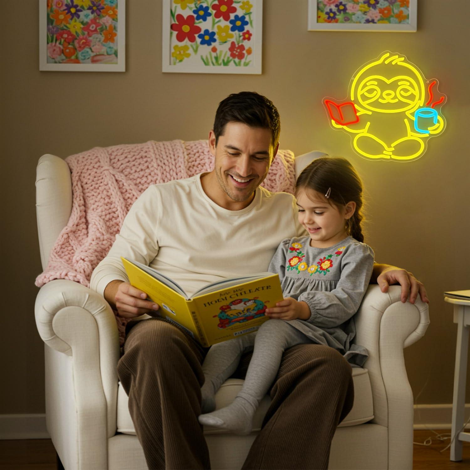 ป้ายไฟนีออนรูปสลอธ ไฟ LED ปรับ - Lighting Decor For Living Room บทวิจารณ์และราคา