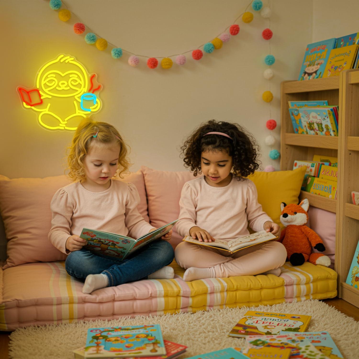ป้ายไฟนีออนรูปสลอธ ไฟ LED ปรับ - Lighting Decor For Living Room บทวิจารณ์และราคา