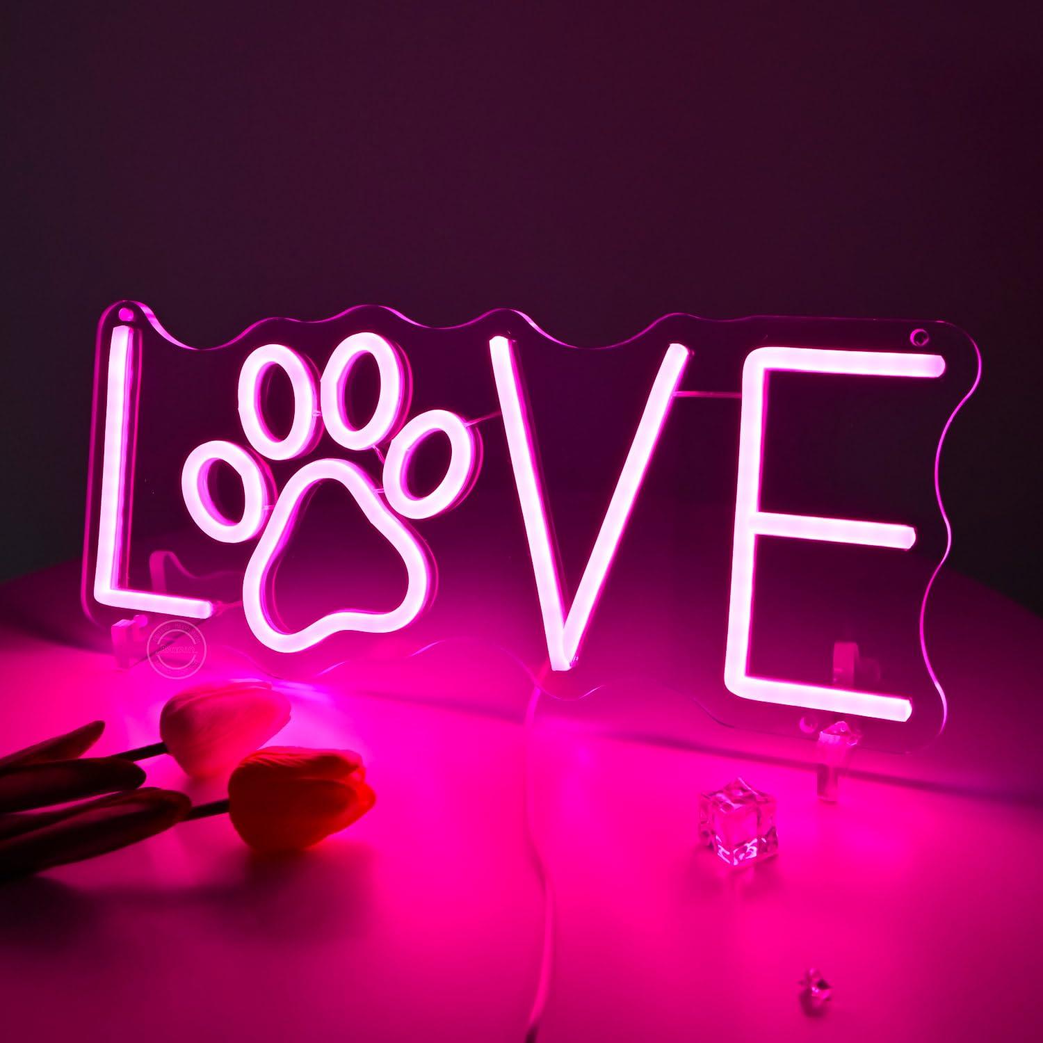 ป้ายไฟนีออนรูปอุ้งเท้ารัก พร้อ - Lighting Decor For Living Room บทวิจารณ์และราคา