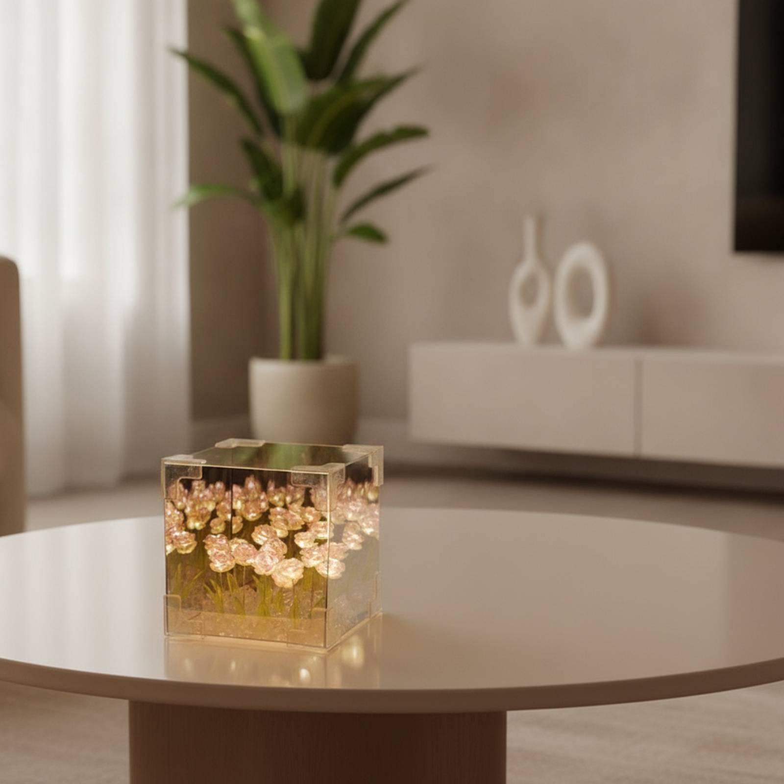โคมไฟรูปดอกกุหลาบพร้อมลูกบาศก์ - Lighting Decoration In Bedroom บทวิจารณ์และราคา
