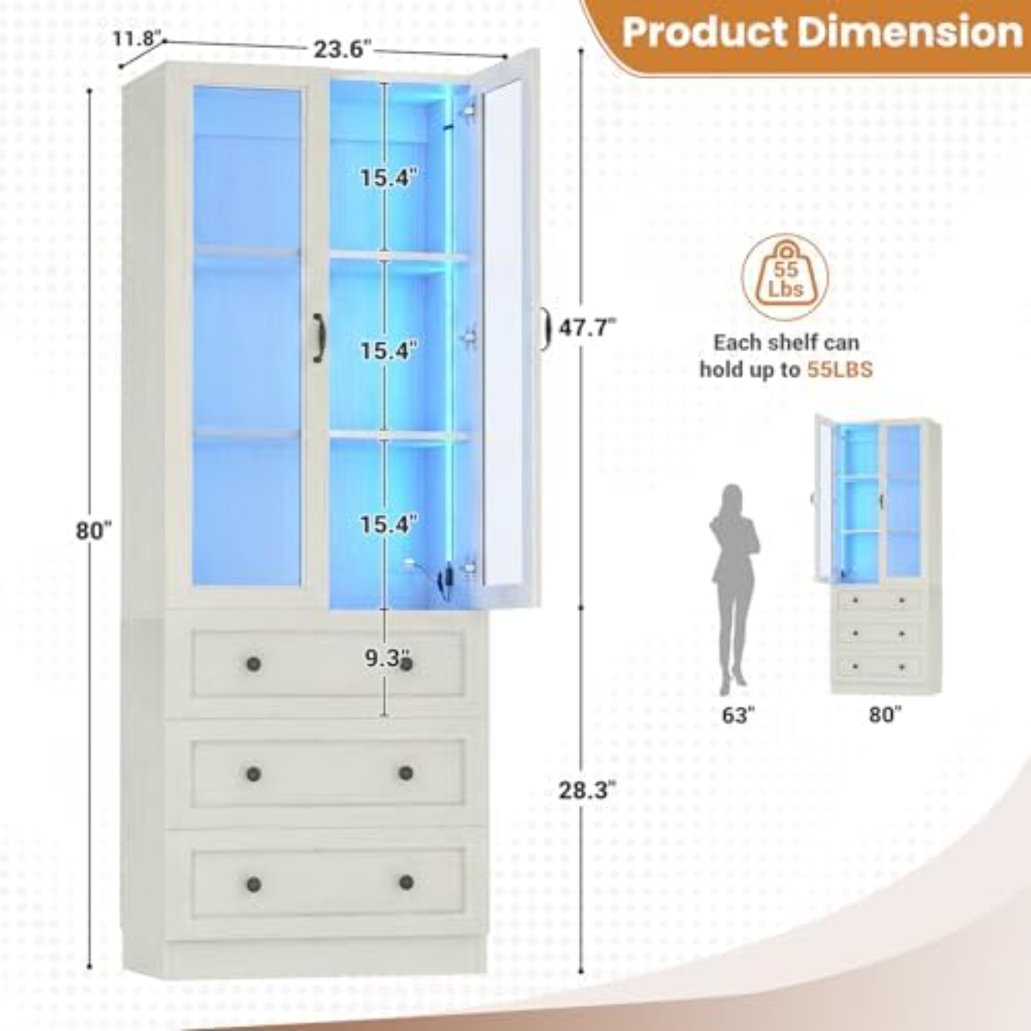ตู้โชว์พร้อมประตูกระจก, ตู้หนั - Lighting & Home Decor Studio บทวิจารณ์และราคา