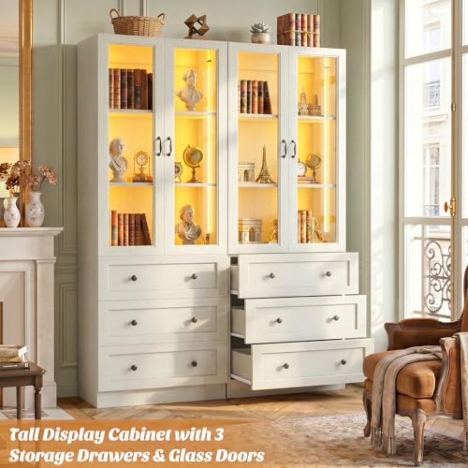 ตู้โชว์พร้อมประตูกระจก, ตู้หนั - Lighting & Home Decor Studio บทวิจารณ์และราคา
