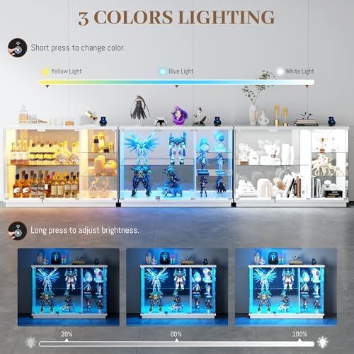 ตู้โชว์กระจกพร้อมกุญแจและไฟ LE - Lighting & Home Decor Studio บทวิจารณ์และราคา