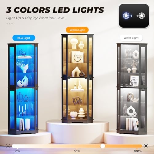 ตู้โชว์มุมขนาด 71 นิ้ว พร้อมปร - Lighting & Home Decor Studio บทวิจารณ์และราคา